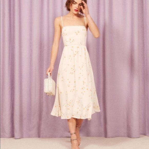NWT Reformation Rosehip Opium Midi Dress $248 - Picture 1 of 9